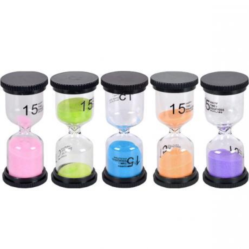 Пісочний годинник на 15 хвилин стекло 4,5*10,5см KNZ