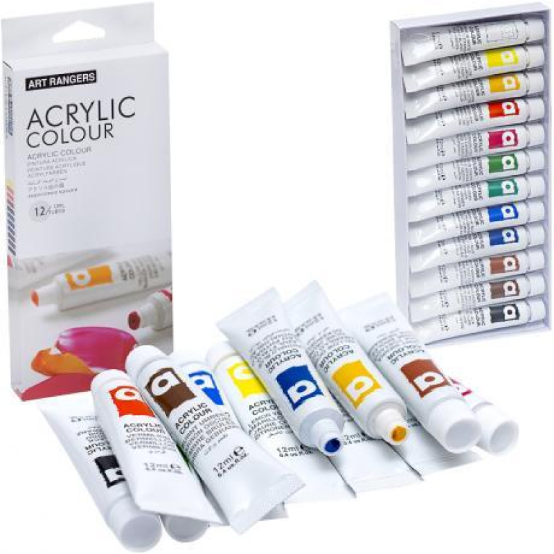 Акрилові художні фарби 12 кольорів 12мл “Art Ranger“ EA1212-3 KNZ Акрилові художні фарби 12 кольорів 12мл “Art Ranger“ EA1212-3 KNZ