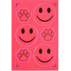 Наклейка світловідбивна 6 штуки “Смайл лапа“ 132 KNZ