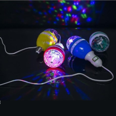 Світлодіодна лампа, що обертається LED “Діамант“ кольорова диско-лампа KNZ