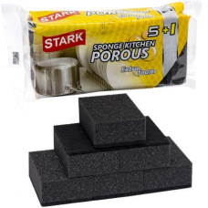Губка для для миття посуду крупнопориста “STARK“ 5 + 1шт, 9,5 * 6,5 * 3,5 см KNZ