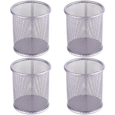 Стакан для ручок метал “Ситка“ 802-S, срібло 9,5x8,5 см KNZ