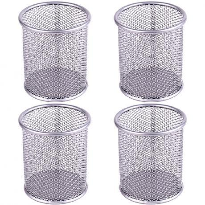 Стакан для ручок метал “Ситка“ 802-S, срібло 9,5x8,5 см KNZ