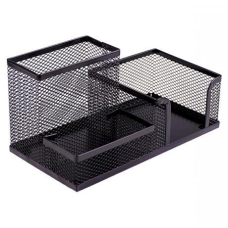 Органайзер настільний металевий “Сітка“ чорний 3 відділення 20х10х10см 3689-В KNZ