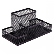 Органайзер настільний металевий “Сітка“ 3684-В1 чорний 4 відділення 15х10х10см KNZ