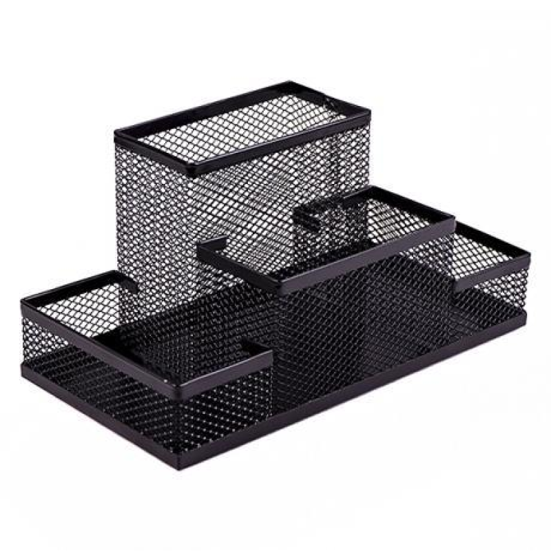 Органайзер настільний металевий “Сітка“ 3684-В1 чорний 4 відділення 15х10х10см KNZ