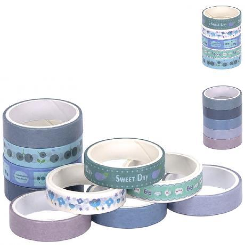 Скотч декоративний 5шт 1см*2м №78 KNZ Скотч декоративний 5шт 1см*2м №78 KNZ