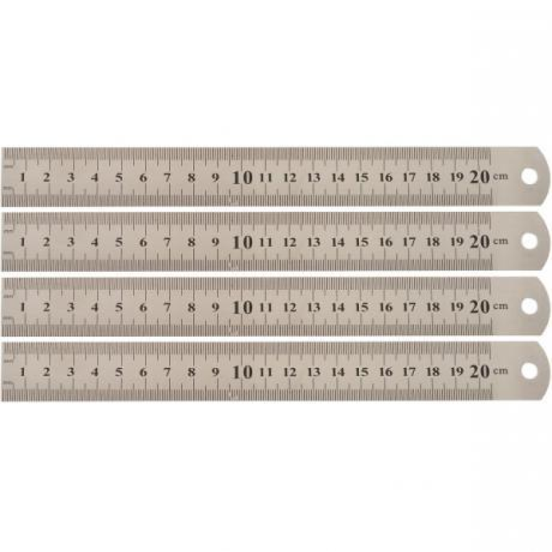 Лінійка металева 20 см (в помаранчевому чохлі) KNZ