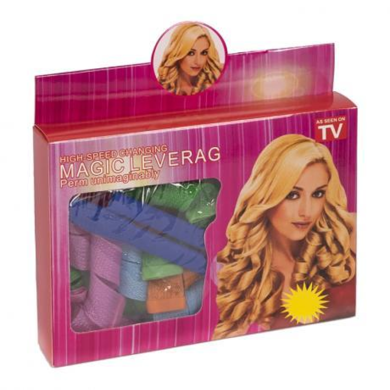 Чарівні спіральні бігуді 18шт з гачком Magic Leverag KNZ