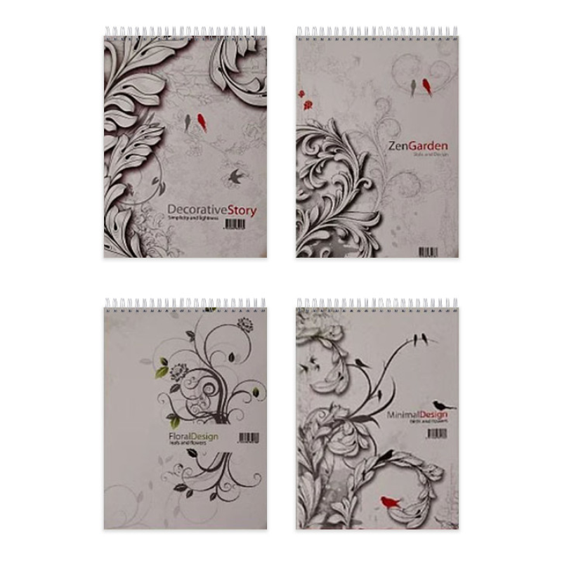 Блокнот для нотаток «Minimal», верхня пружина, А5, 50 аркушів, Офсет, клітинка, крейдована обкладинка KNZ