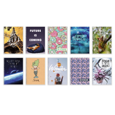 Блокнот для нотаток «КАЛЕЙДОСКОП», бічна пружина, А6, 50аркушів, офсет, клітка KNZ