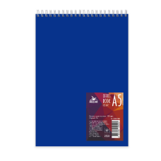 Блокнот для нотаток, верхня пружина, А5, 100 аркушів, Офсет, клітинка, пластикова обкладинка KNZ