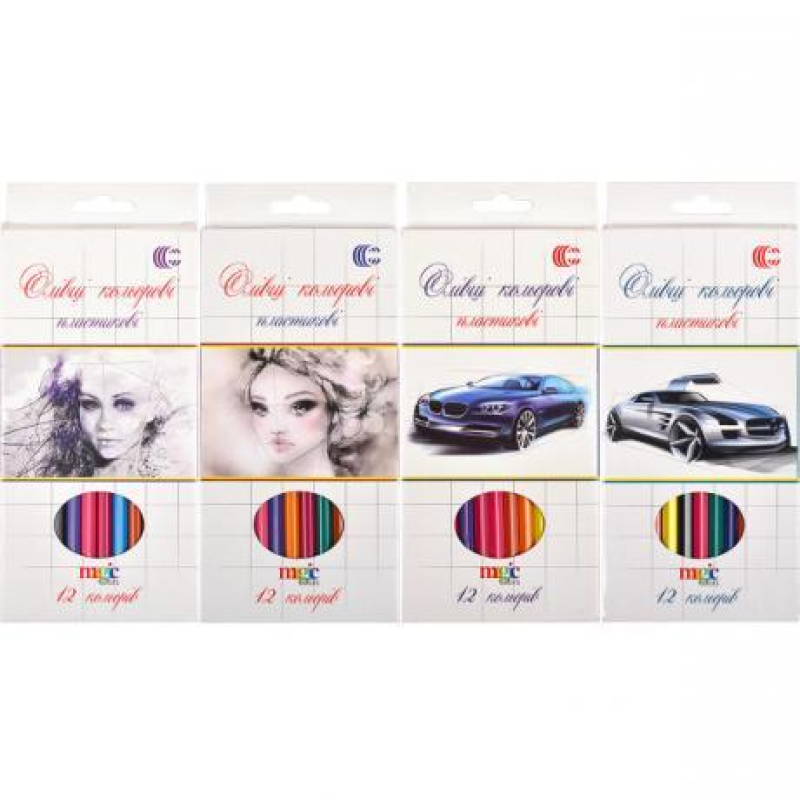 Олівець 12 кольорів CR555-12 White Night “З“ KNZ