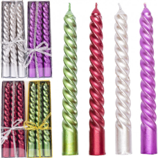 Набір свічок святкових 3шт метал 15см KNZ