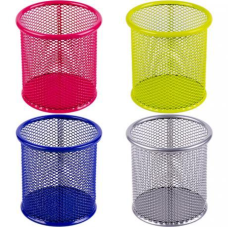 Стакан для ручок метал “Сітка“ 802-З, кольоровий 9,5х8,5 см KNZ