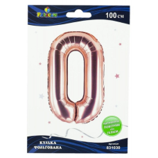 Цифра фольгована Pelican, “0“ рожеве золото 100см 831030 KNZ