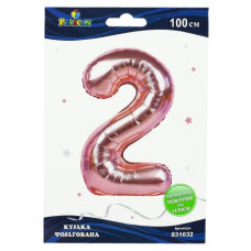 Цифра фольгована Pelican, “2“ рожеве золото 100см 831032 KNZ