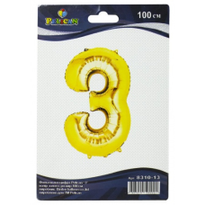 Цифра фольгована Pelican, “3“ золото 100см 831013 KNZ
