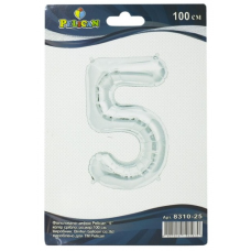 Цифра фольгована Pelican, “5“ сріб 100см 831025 KNZ