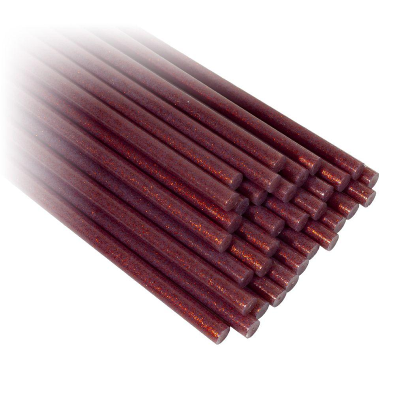 Клей сухий для термо пістолета 11мм х 30см 1кг рожевий з глітером 1234 KNZ