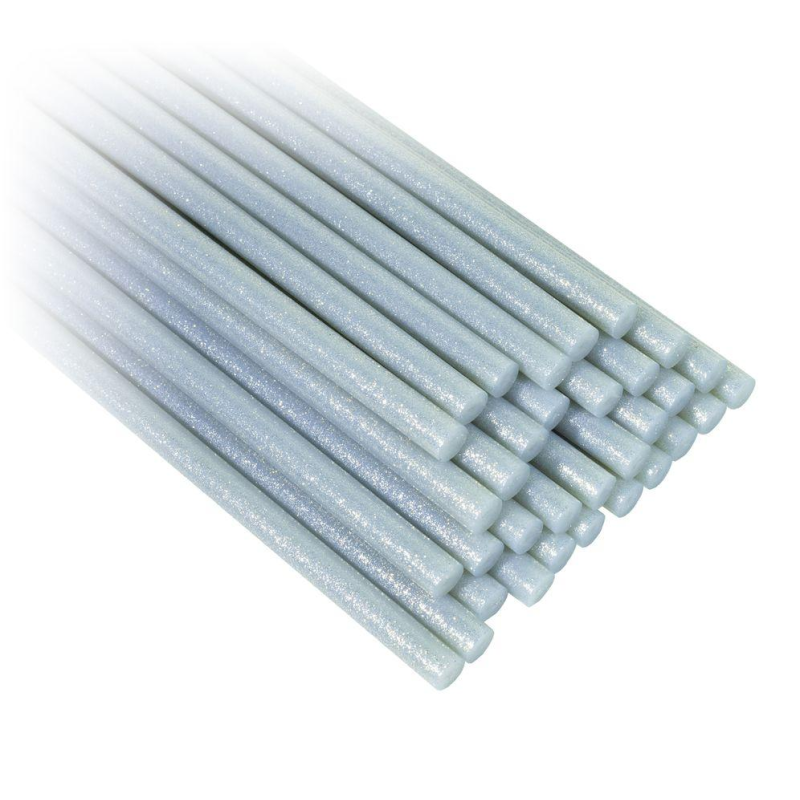 Клей сухий для термо пістолета срібло з глітером 1201 KNZ