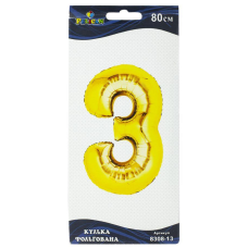 Цифра фольгована Pelican, “3“ золото 80см 830813 KNZ