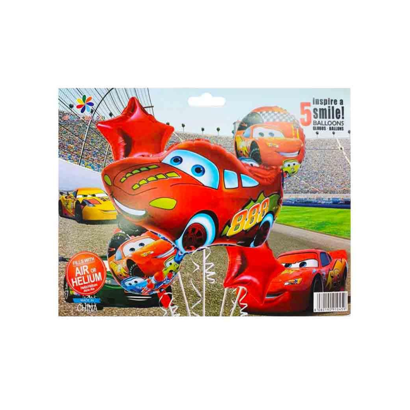 Набір з 5 куль фольгованих “Машинки“ 836971 KNZ Набір з 5 куль фольгованих “Машинки“ 836971 KNZ