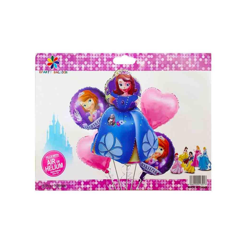 Набір з 5 куль фольгованих “Принцеса Софія“ 836977 KNZ