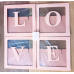 Коробки для куль набір - 4шт “LOVE“ 30 х 30 х 30см Рожевий Unison 10134 pink KNZ