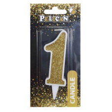 Свічка для торта цифра “1“ ЗОЛОТА 7 см, TM Pelican 867011 KNZ