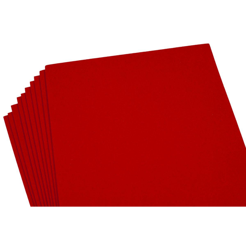 Фоаміран 2мм вельветовий червоний - 10листів, 10527 KNZ