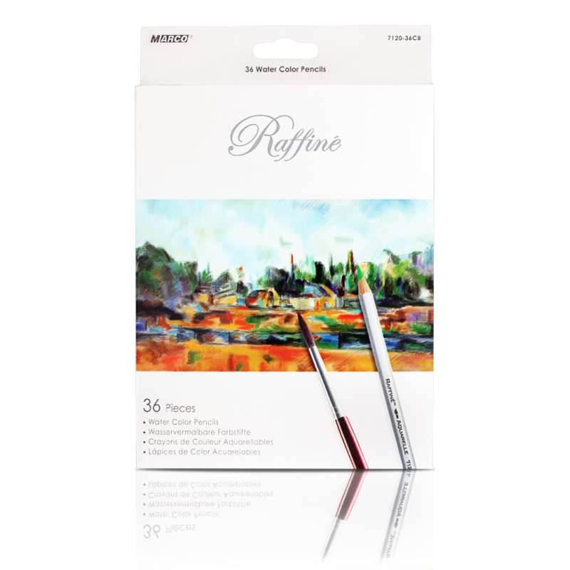 Олівці кольорові акварельні 36 кольорів “MARCO“ Raffine з пензликом 7120-36СВ KNZ