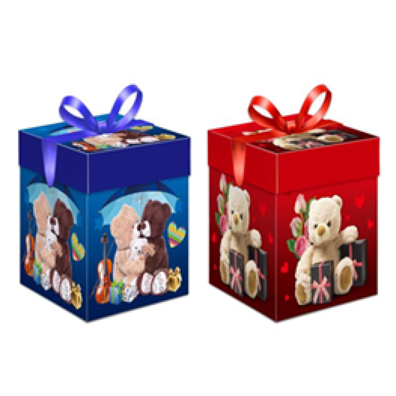 Подарункова коробочка-бокс розбірна, 15x15x15см, 12шт/уп, Unison, DV-2135 S KNZ