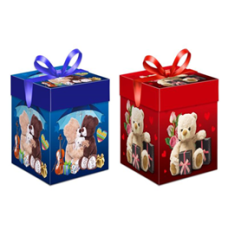 Подарункова коробочка-бокс розбірна, 22x22x22см, 12шт/уп, Unison, DV-2135 М KNZ