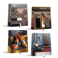 Пакет подарунковий, “Чоловічий набір“, 4 дизайни, 210 г, 26x32x10см, DV-2155 М KNZ