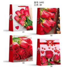 Пакет подарунковий, “Троянди“, 4 дизайну, 210 г, 31x40x12см, DV-2158 L KNZ