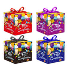 Подарункова коробочка-бокс розбірна, 22x22x22см, 12шт/уп, Unison, DV-2169 М KNZ