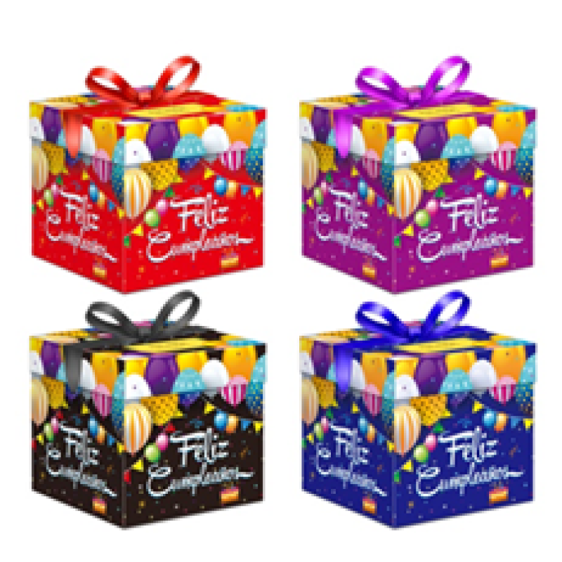 Подарункова коробочка-бокс розбірна, 22x22x22см, 12шт/уп, Unison, DV-2169 М KNZ