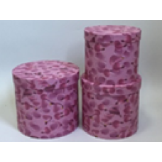 Подарункова коробка кругла - пелюстки, в наборі - 3шт, W5942 KNZ