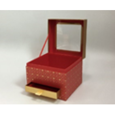 Подарункова коробка квадратна червона, 19x19x16,5см, W5955 KNZ