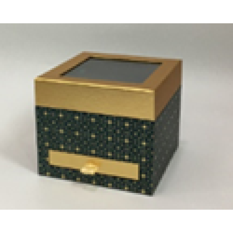 Подарункова коробка квадратна зелена, 19x19x16,5см, W5956 KNZ