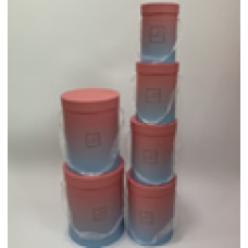 Подарункова коробка кругла - бордо, в наборі - 6 шт, W5957 KNZ