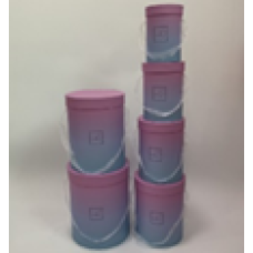 Подарункова коробка кругла - фіалка, в наборі - 6 шт, W5959 KNZ