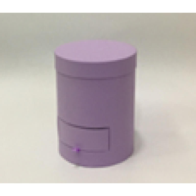 Подарункова коробка кругла - бузкова, 17x20см, W3025 KNZ