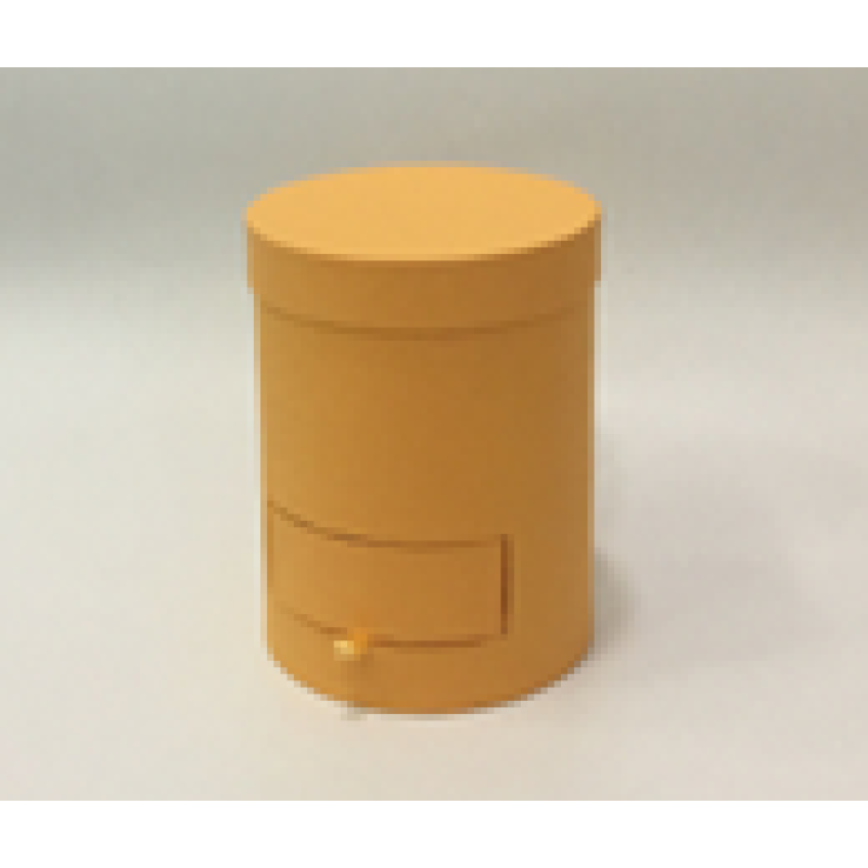 Подарункова коробка кругла - крафт, 17x20см, W3026 KNZ