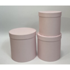 Подарункова коробка кругла - рожева, в наборі - 3 шт, W3138 KNZ