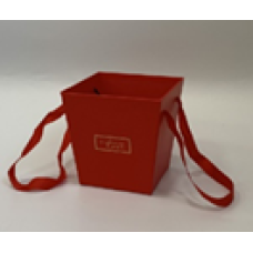 Декоративна коробка для квітів трапеція - червона, 14,5x11x15см, W3242 KNZ