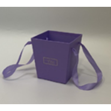 Декоративна коробка для квітів трапеція - фіолетова, 14,5x11x15см, W3243 KNZ