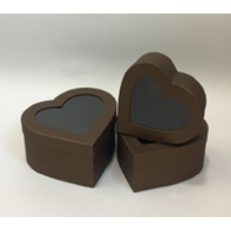 Подарункова коробка серце - шоколад, в наборі - 3шт, W3077 KNZ Подарункова коробка серце - шоколад, в наборі - 3шт, W3077 KNZ