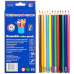 Олівці кольорові 12 кольорів еластичні із гумкою “С“ CR-777L KNZ